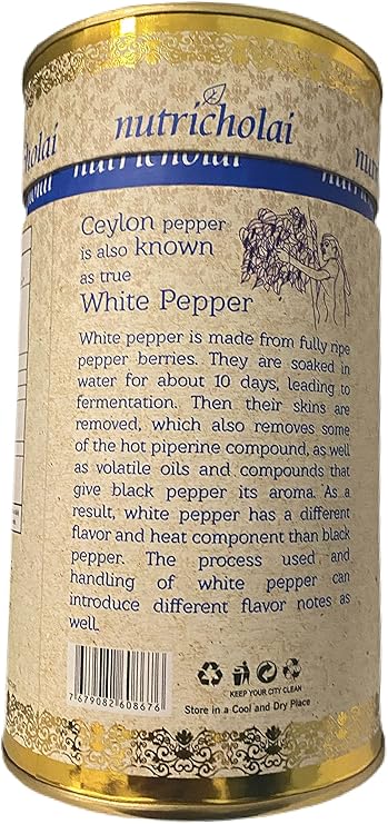 White Pepper | whole white peppercorns | 200g
