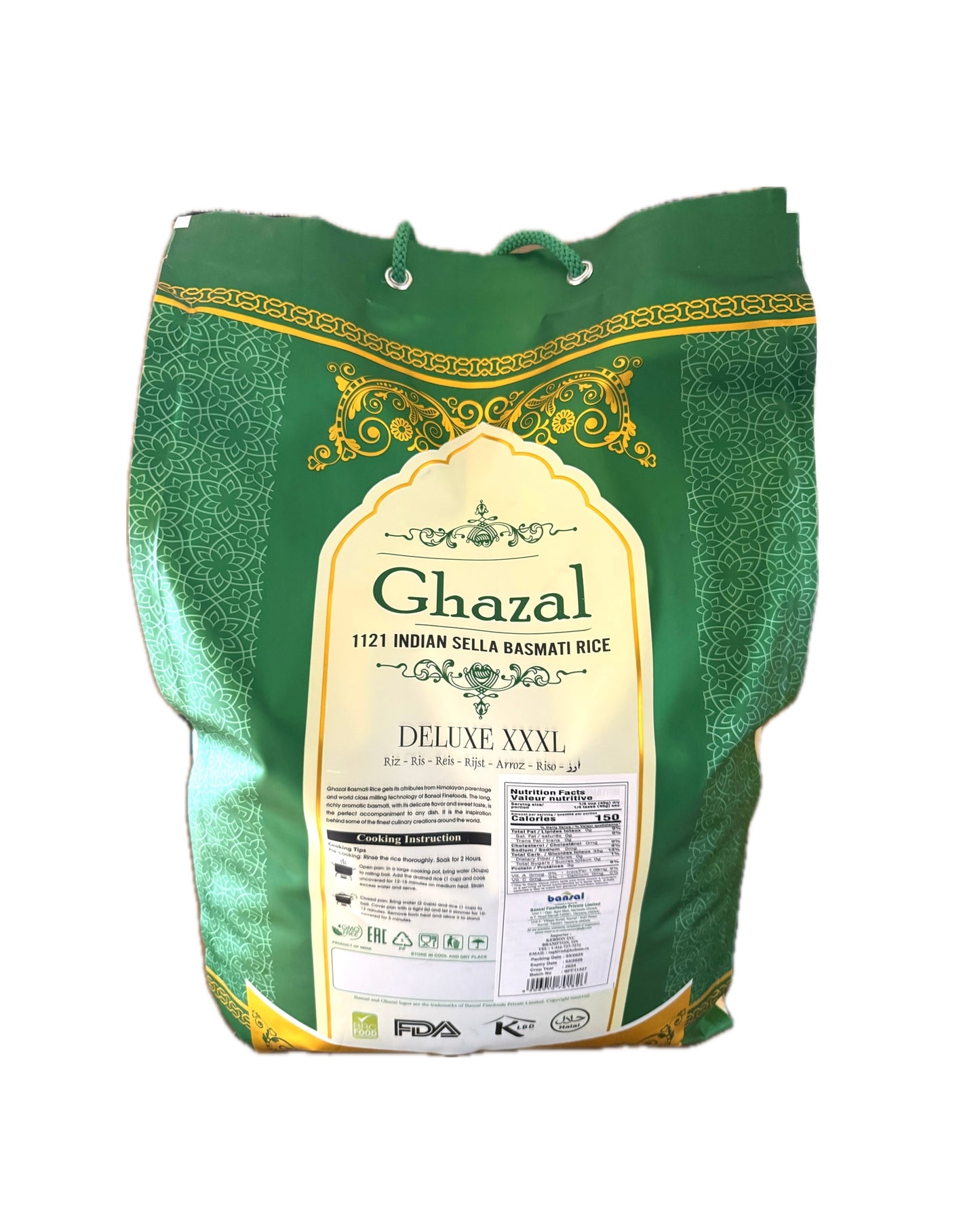 Basmati Rice | 1121 Indian Sella Basmati Rice | best basmati rice | 10lb | Ghazal Basmati Rice
