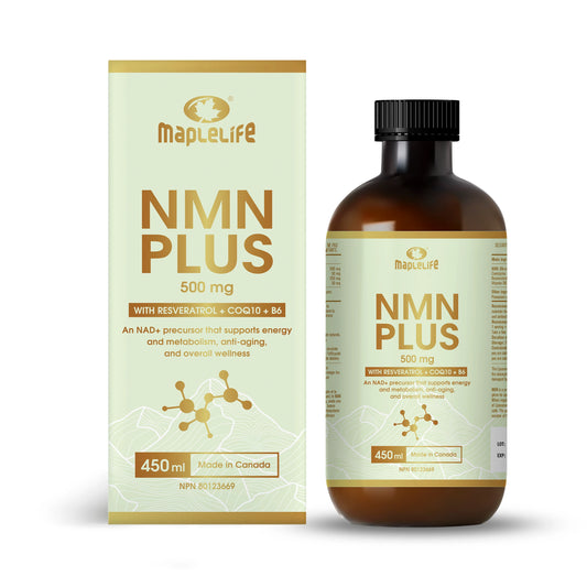 NMN Plus 500mg | With resveratrol + COQ10 + B6 | 450ml