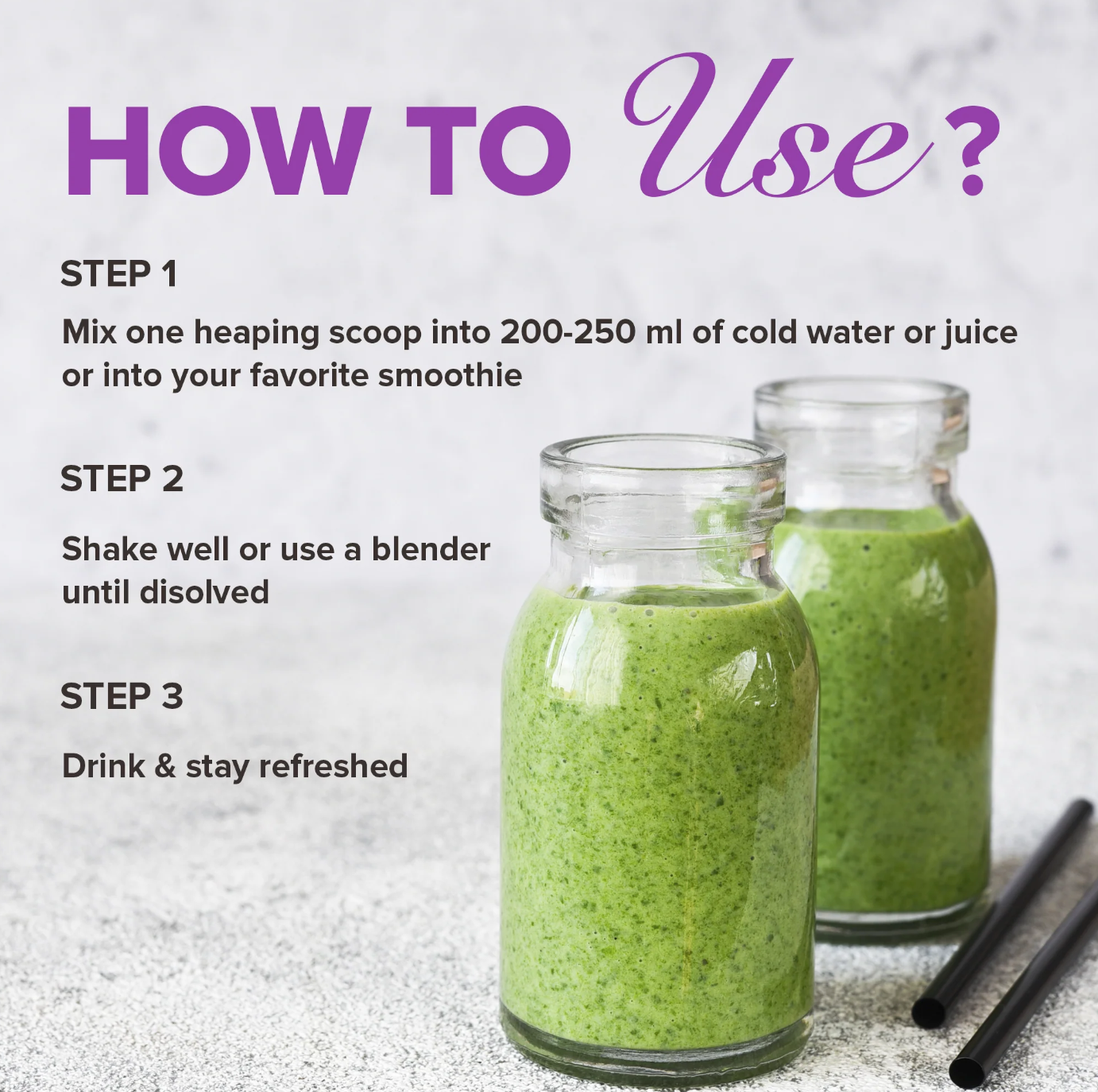 Active Greens - Greens Powder-Vitality and Brain | Pineapple and Coconut Flavour | 400g