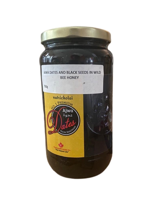 Ajwa Dates With Black Seeds soaked in Wild Bee Honey | அஜ்வா பேரீச்சம்பழம் மற்றும் தேனுடன் கருஞ்சீரகம் | 750g