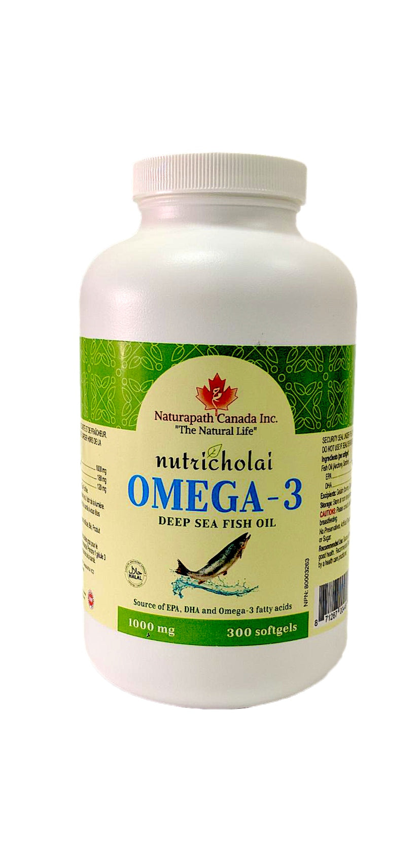 Omega 3 | Deep sea fish oil | 300 softgel | HALAL