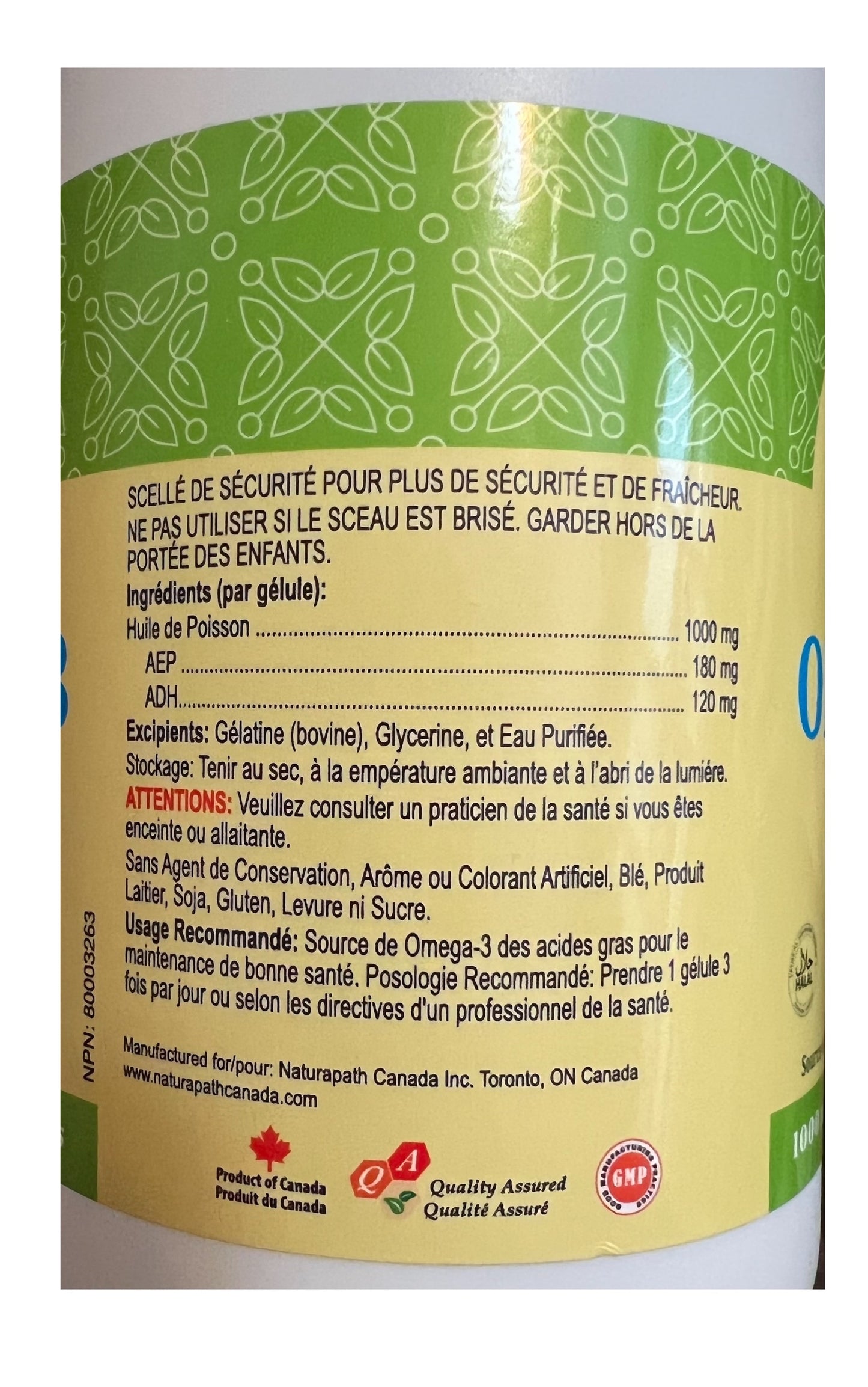 Omega 3 | Deep sea fish oil | 300 softgel | HALAL