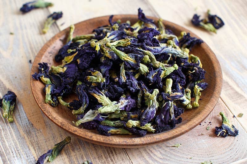 dried butterfly pea flower