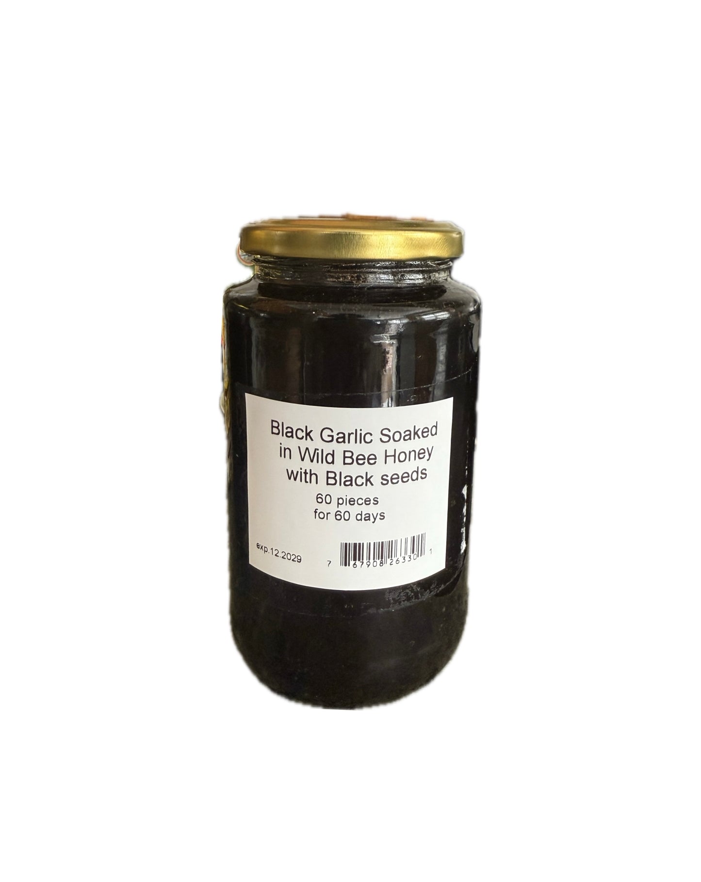 Black garlic soaked in Wild Bee Honey and Black seeds | Allium sativum L