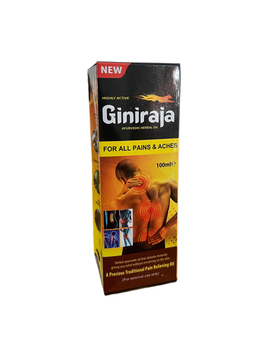 Giniraja OIl | 100ml | Herbal oil for pain relief